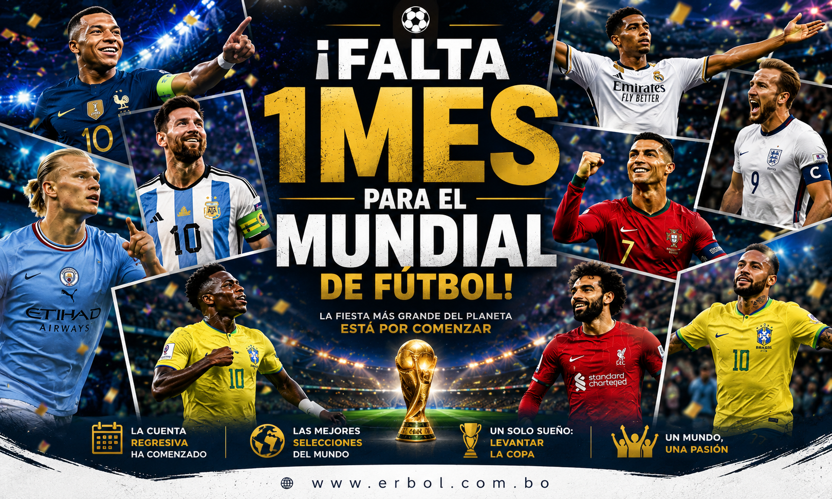 ¡Comienza la cuenta regresiva! A solo un mes del inicio del Mundial 2026