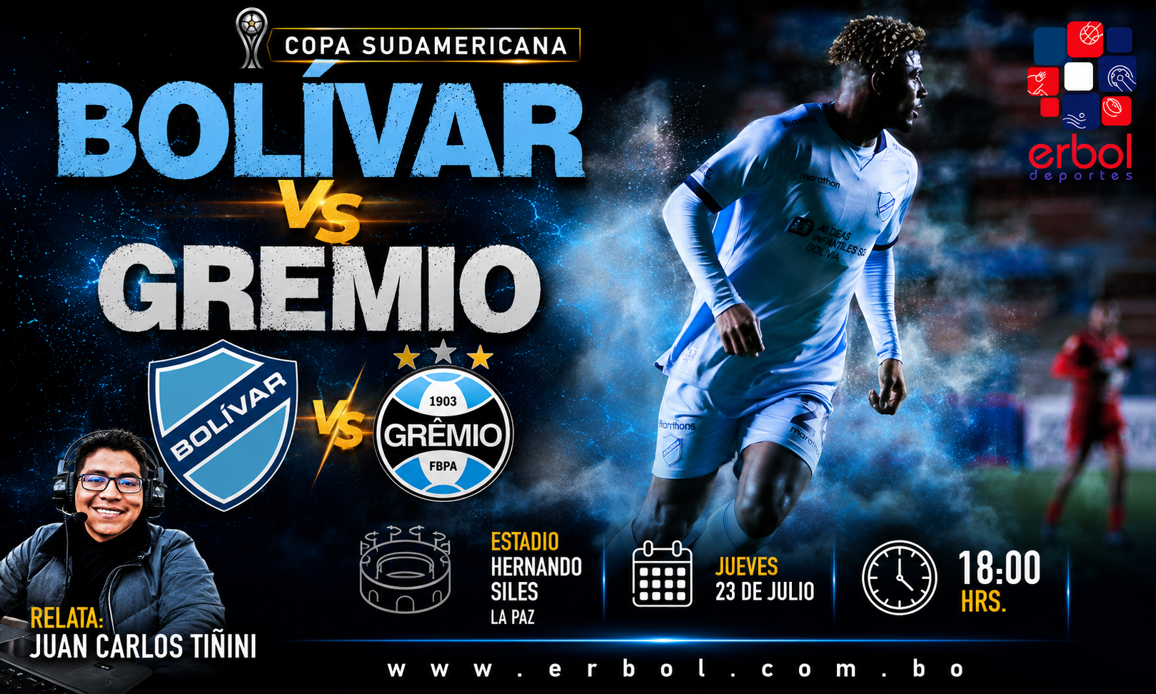 Bolívar vs Gremio en la Radio