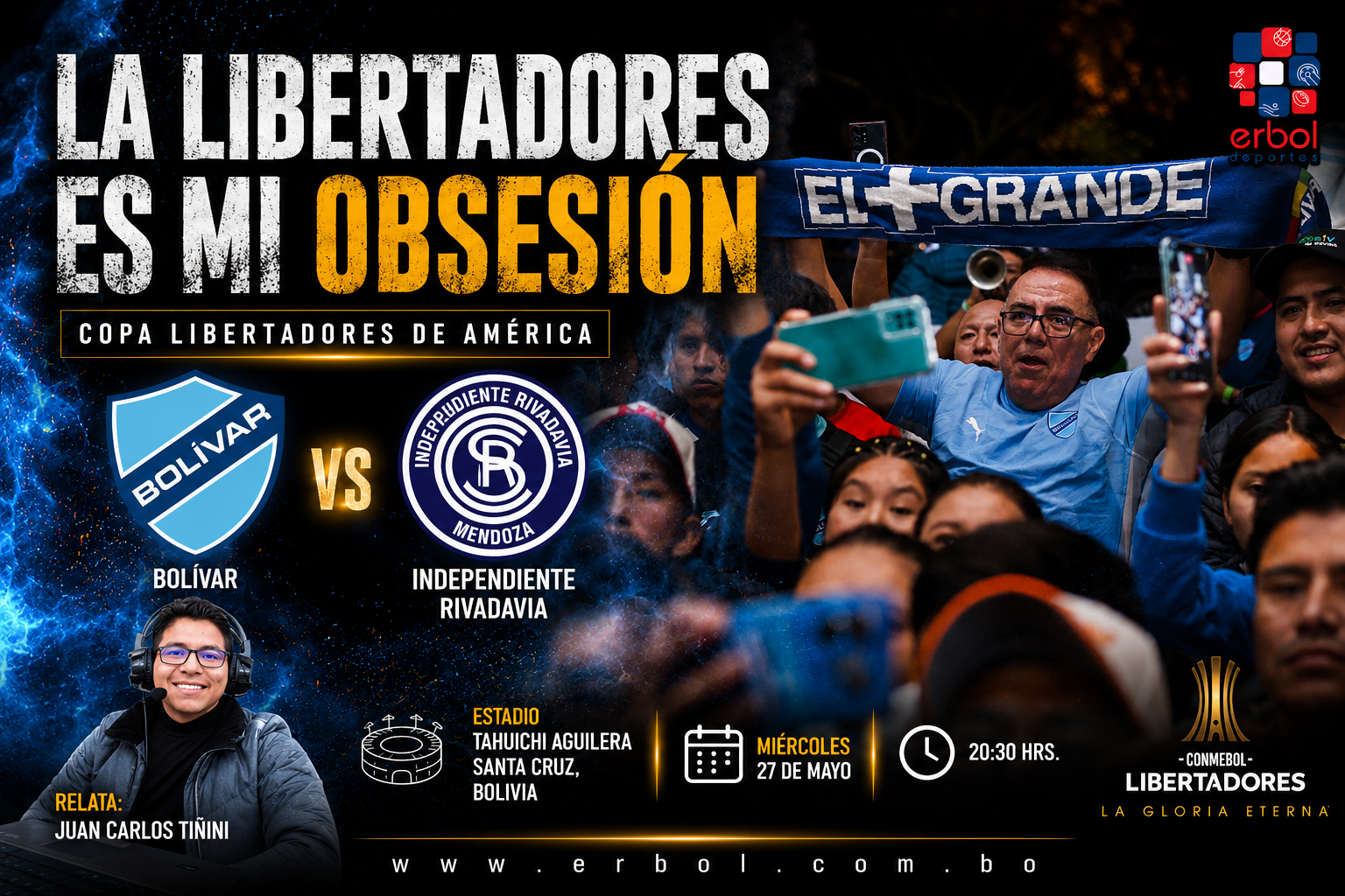 Bolívar vs Independiente Rivadavia en la Radio