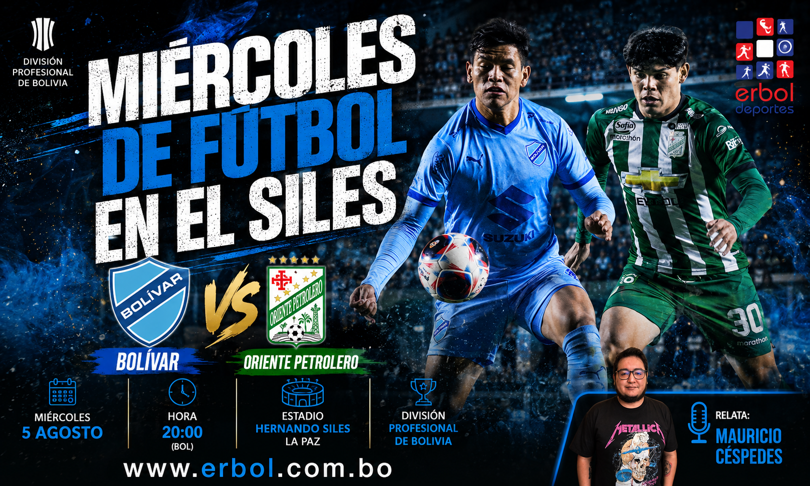 Bolívar vs Oriente Petrolero en la Radio