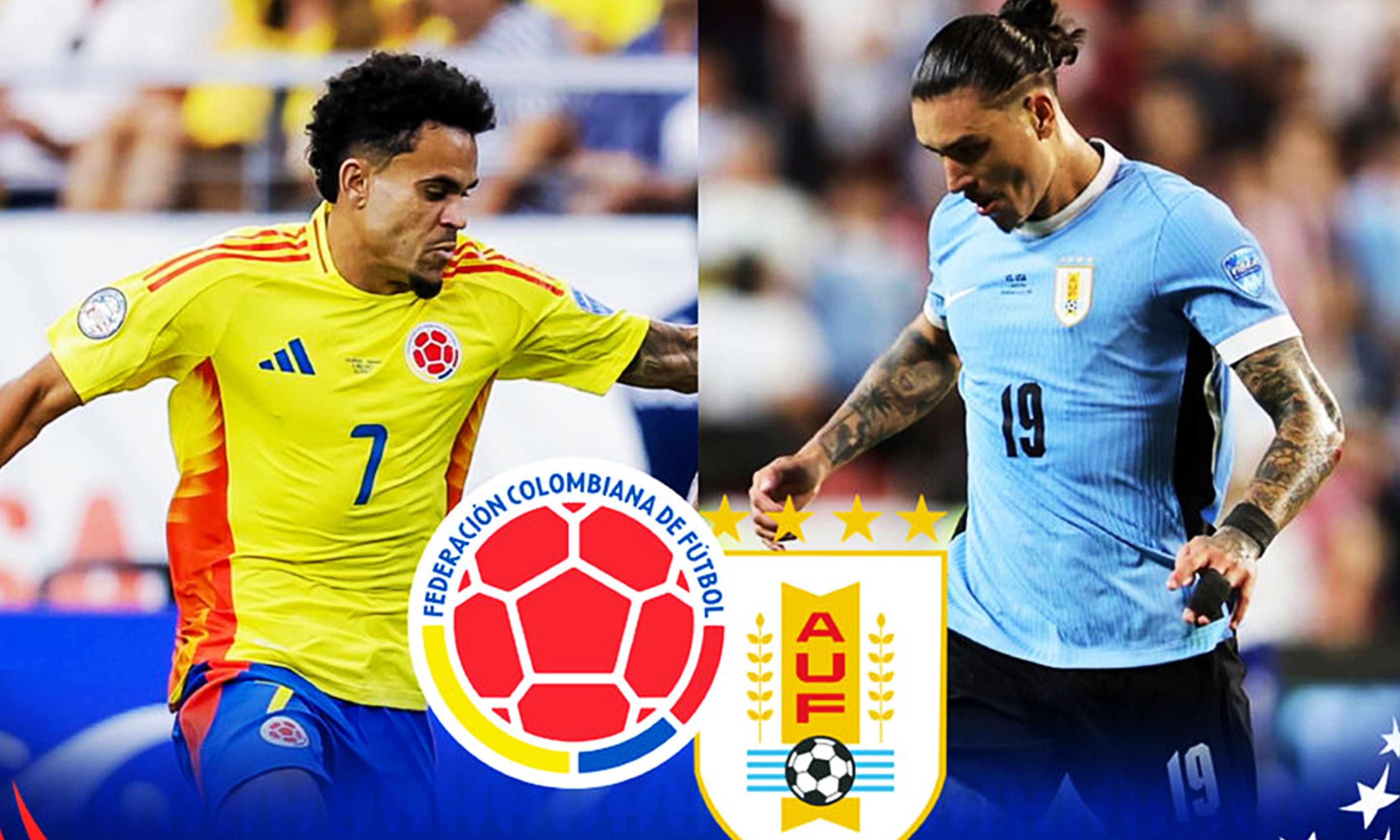 Colombia y Uruguay por el pase