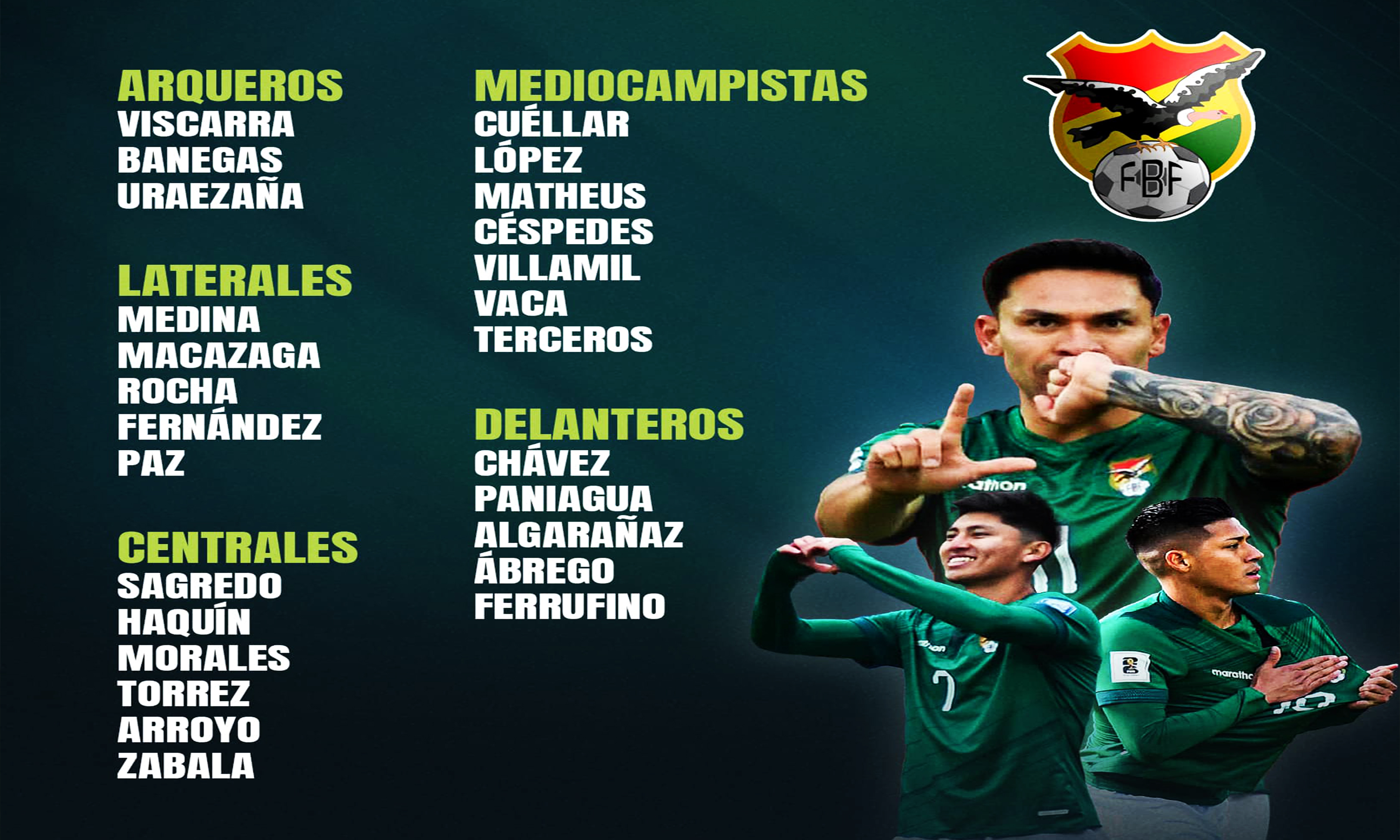 Los seleccionados de Villegas para enfrentar a Perú y Uruguay