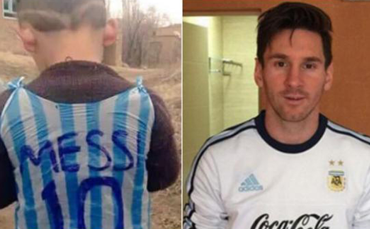 Messi busca al niño iraquí