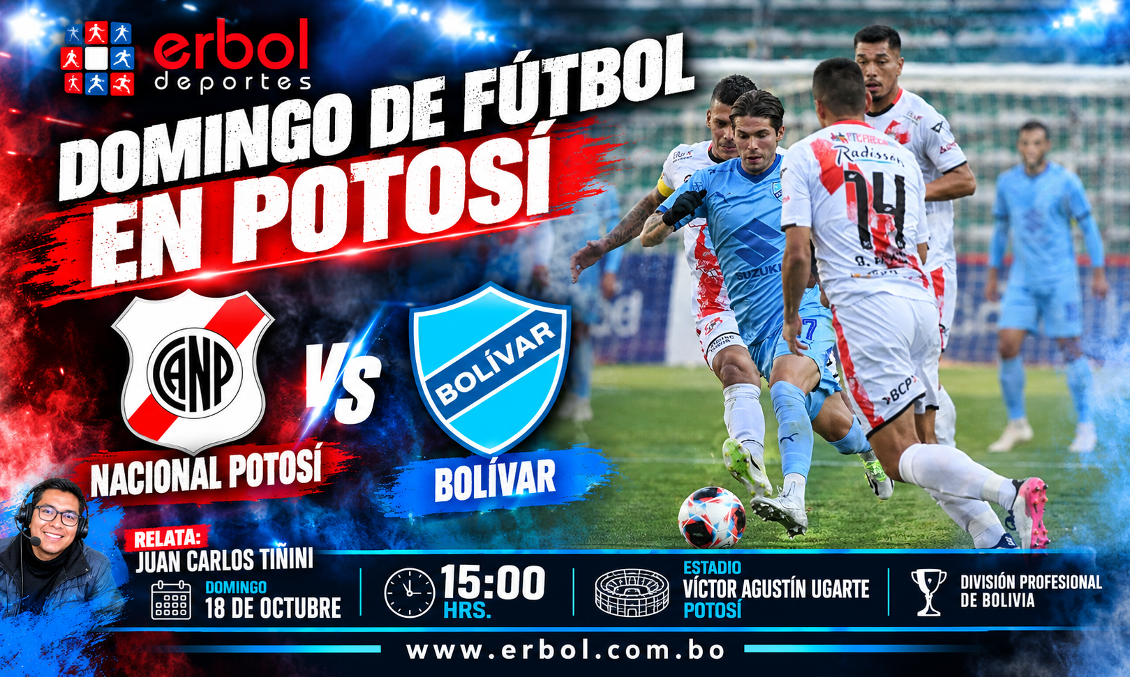 Nacional Potosí vs Bolívar en la Radio