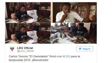Carlos Tenorio firmó su regreso a Liga de Quito