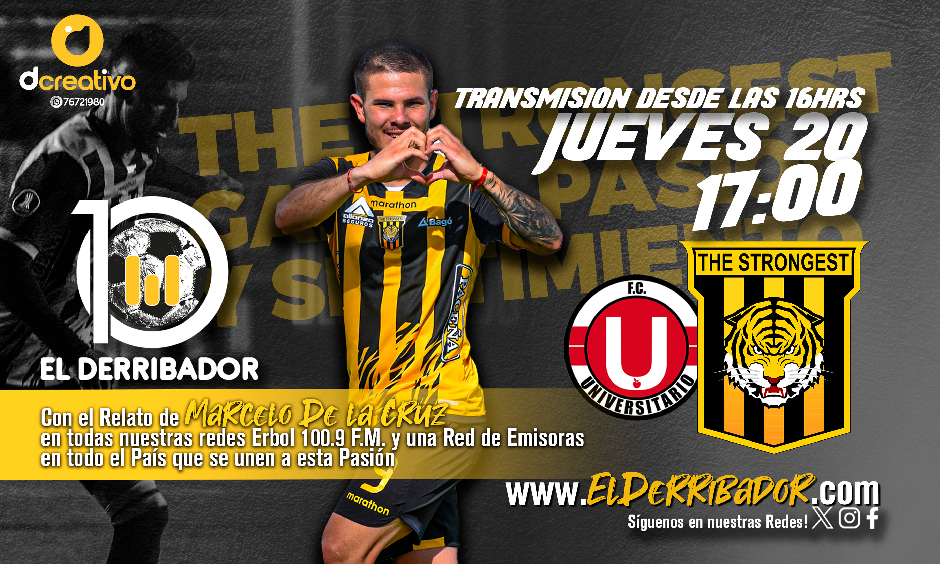 U de Vinto vs The Strongest en la Radio